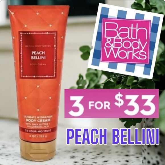 🍑Bath & Body Works Peach Bellini Body Cream🍑 - Picture 1 of 5